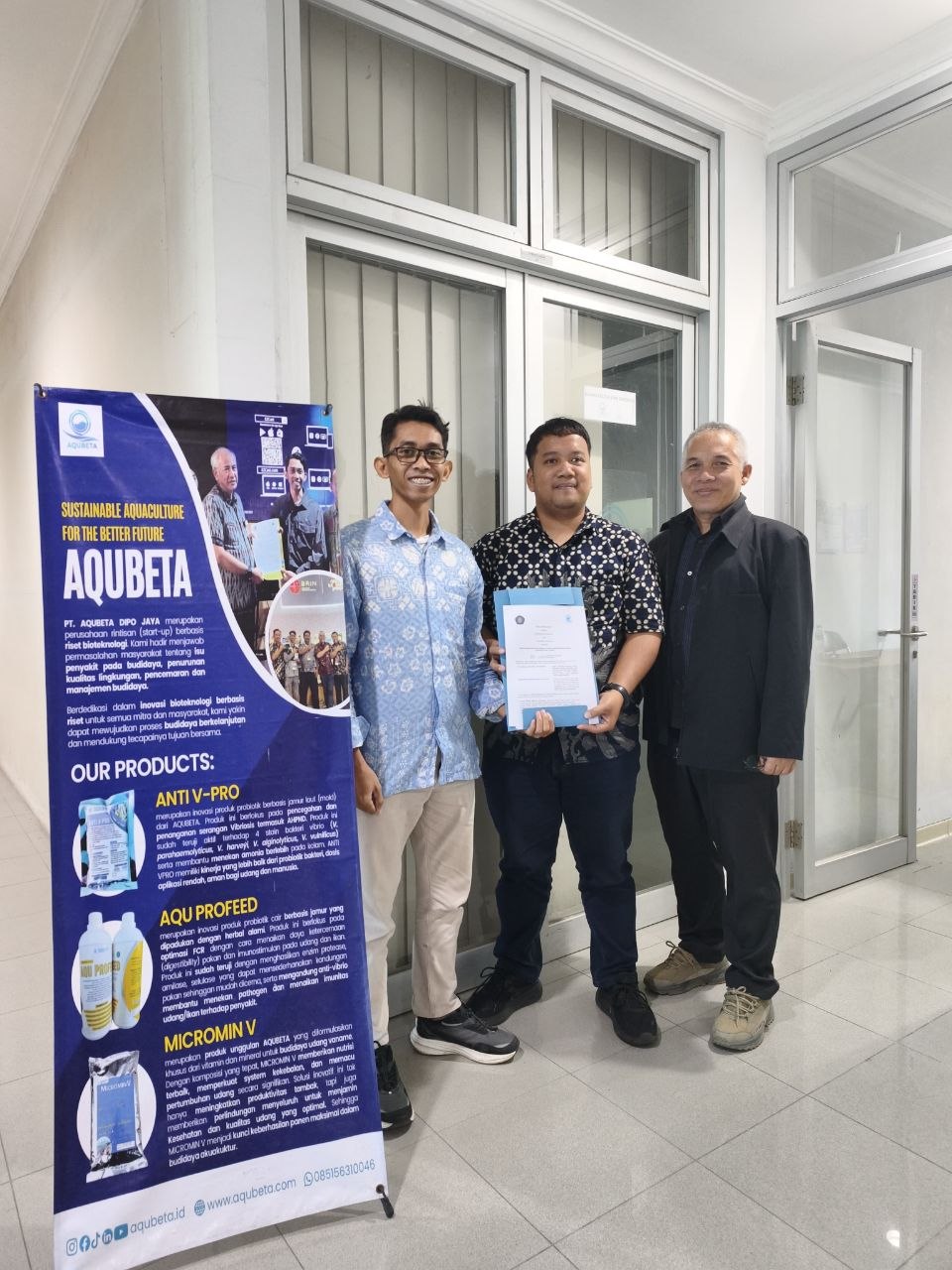 Penandatanganan Perjanjian Kerjasama AQUBETA dan Tim Nano Vaksin Universitas Brawijaya