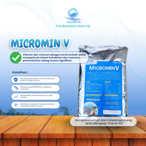 Kemasan MICROMIN V vitamin dan mineral udang vaname AQUBETA